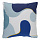 Подушка декоративная из хлопка синего цвета с авторским принтом из коллекции Freak Fruit, 45х45 см