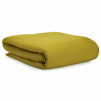 Изображение товара Комплект постельного белья оливкового цвета с контрастным кантом из коллекции Essential, 200х220 см