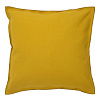 Изображение товара Чехол на подушку из фактурного хлопка горчичного цвета с контрастным кантом из коллекции Essential, 45х45 см