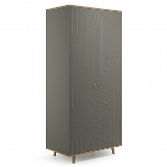 Изображение товара Шкаф Twin, TW211, 103х60х225 см, натуральный дуб/дымчатый кварц