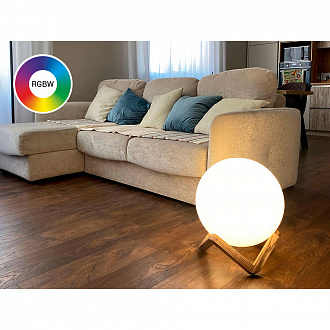 Изображение товара Светильник на деревянной подставке Wood_Z, Ø36х42,5 см, LED, RGBW