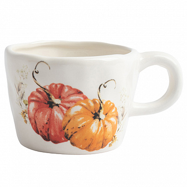 картинка Кружка Тыквы, Anna Lafarg, Bright pumpkin, 7,5 см, молочная, 320 мл от магазина Одежда+
