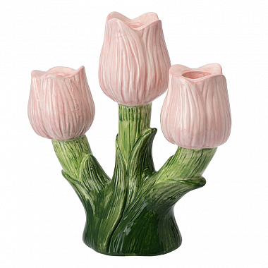 картинка Подсвечник Floret для трех свечей из коллекции Blossom, 20 см от магазина Одежда+