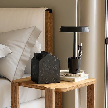 картинка Бокс для салфеток Casa, черный от магазина Одежда+