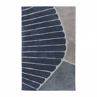 Изображение товара Ковер из хлопка с рисунком Tea plantation серого цвета из коллекции Terra, 120х180 см
