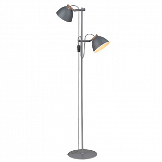 Изображение товара Светильник напольный с двумя лампами Arhus, металл, серый
