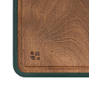 Изображение товара Доска разделочная двусторонняя из пшеничного волокна и черного дерева Arlett, 44,5х30,5 см, темно-зеленая