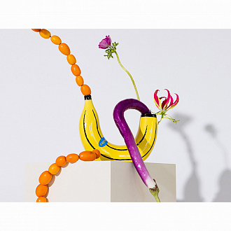 Изображение товара Ваза для цветов Banana, 19 см, желтая