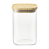 Изображение товара Банка для хранения квадратная Glass Bamboo, 1,1 л