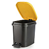 Изображение товара Бак мусорный с педалью Be-Util, 10 л, черный/желтый