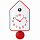Часы настенные с маятником QQ-UP, красные
