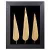 Изображение товара Панно на стену Три золотых листа, черное/золото
