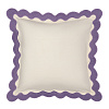 Изображение товара Чехол на подушку с контрастным кантом сиреневого цвета из коллекции Trendy Ruffles, 40х40 см