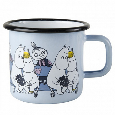 картинка Кружка эмалированная Muurla Moomin Friends Муми-Тролль, Фрекен Снорк, Мюмла, 370 мл от магазина Одежда+