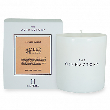 картинка Свеча ароматическая The Olphactory, White Insignia, Amber Whisper, 60 ч от магазина Одежда+