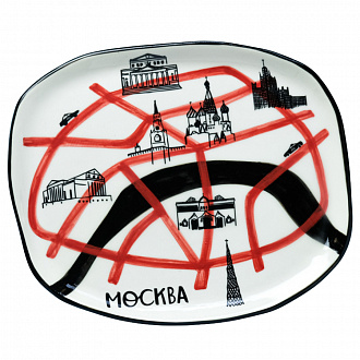 Тарелка Москва, 23х19 см