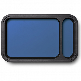 Изображение товара Ячейка для шкатулки Basic E45, 19,8х31,8x4,5 см, ясень черный матовый/синяя