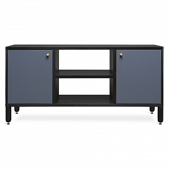 Тумба для ТВ Saga, Eidur, 120х45х61 см, черная