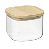 Изображение товара Банка для хранения квадратная Glass Bamboo,1 л
