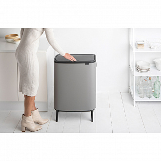 Изображение товара Бак для мусора Brabantia, Touch Bin Bo Hi, 2х30 л, минерально-серый