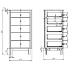 Изображение товара Комод с 5-ю ящиками Classic, 57х50,2х113 см, белый
